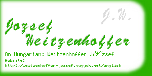 jozsef weitzenhoffer business card